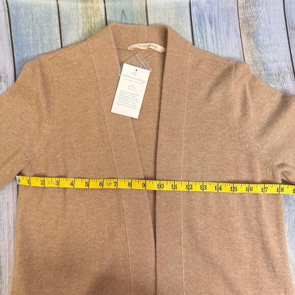 Soft Surroundings Cardigan Cream Tan Wool Cashmere Size XS NEW Sweater Top - Picture 6 of 9